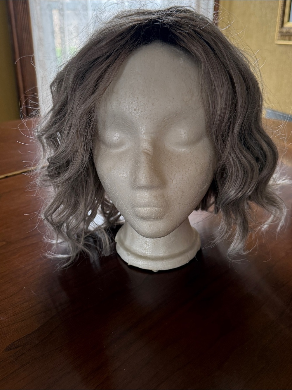 Short Wavy Wig in Ash Gray - Women's Hair